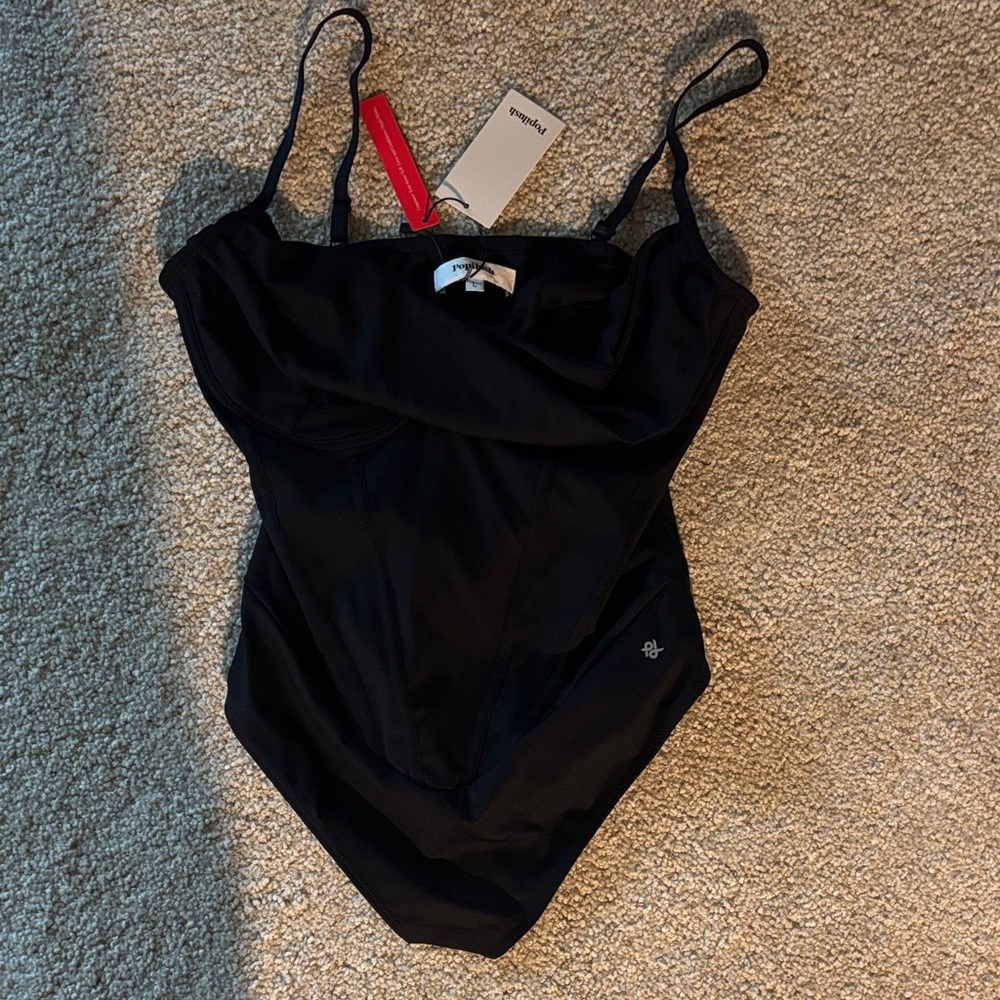 Elegant Black One-Piece Swimsuit